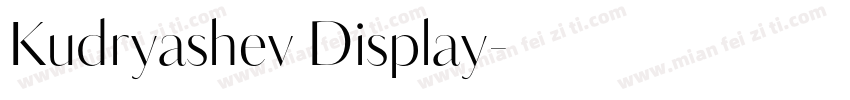 Kudryashev Display字体转换